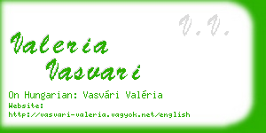 valeria vasvari business card